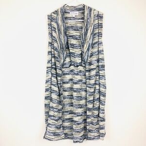 Neon Buddha Like New Boho Lagenlook Open Front Long Line Sweater Cardigan Vest S